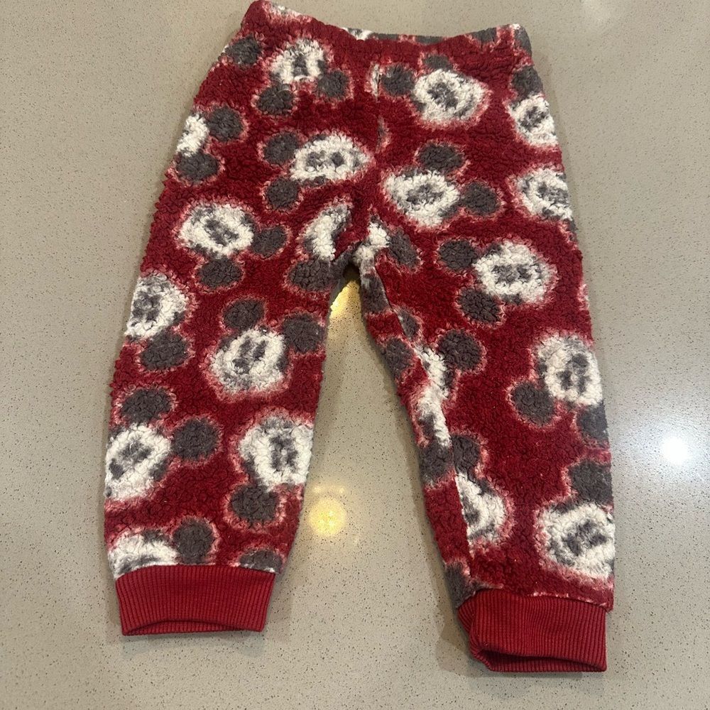 Disney Mickey Mouse Baby Sherpa Long-Sleeve Matching Top and Pants Set Size 18 M - Picture 6 of 8